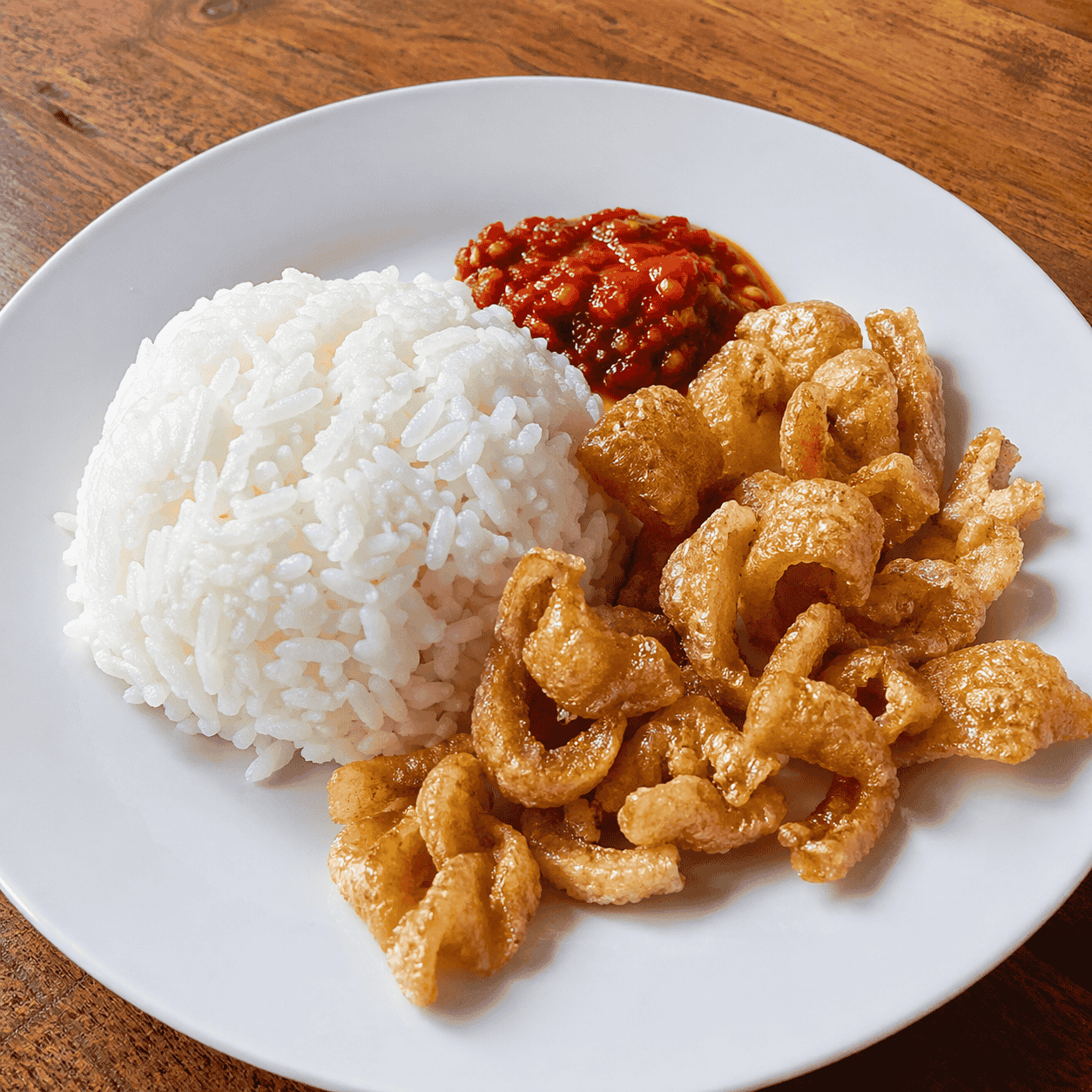Nasi + Kulit + Sambal